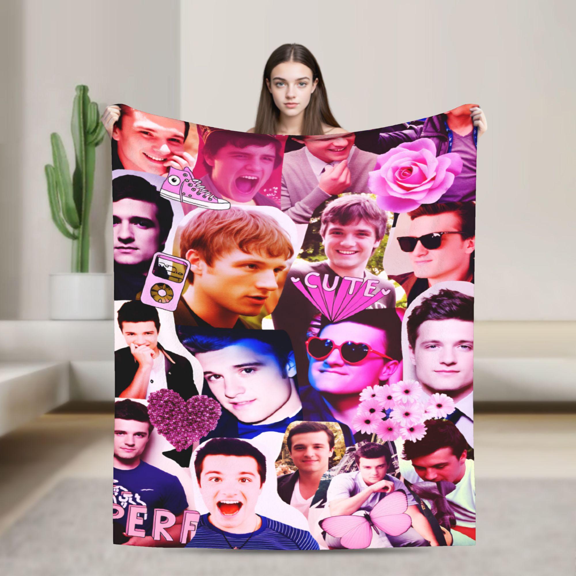 Josh Hutcherson Collage Printed Blanket Quality Super Soft  Bedding Throws Winter Picnic Living Room Street Trend Bedspread 75X95CM