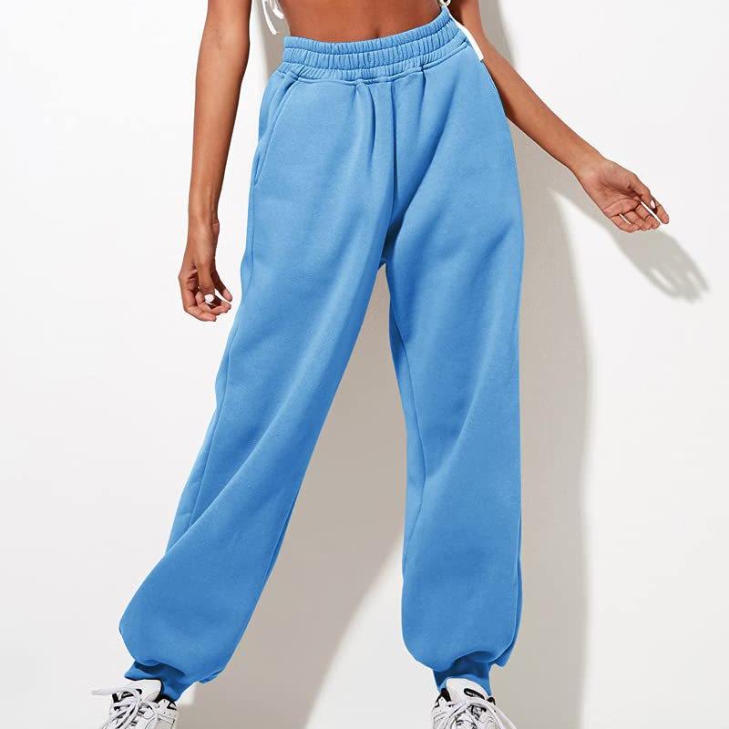 Women's High Waisted Loose Sweatpants Comfortable High Waisted Joggers Casual Sweatpants with Pockets