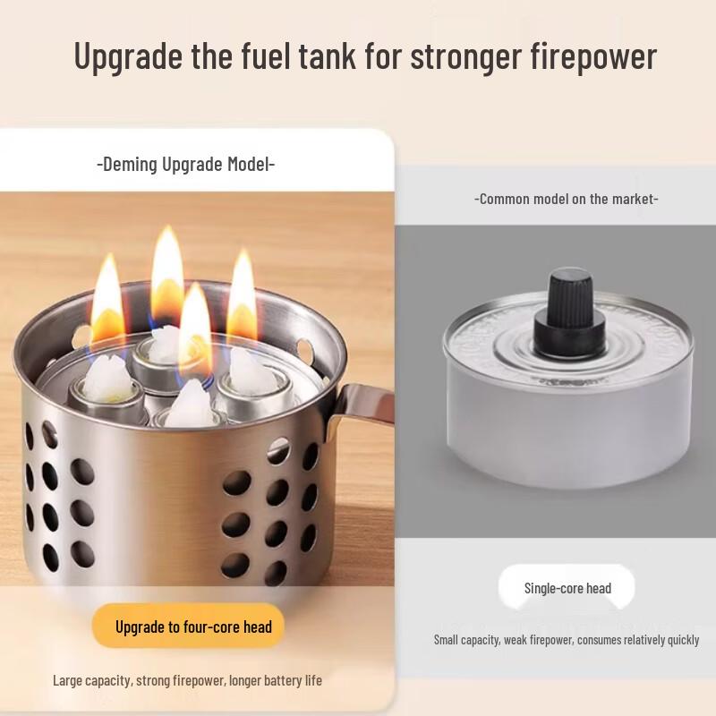 Stainless Steel Personal Hot Pot Alcohol Stove Set