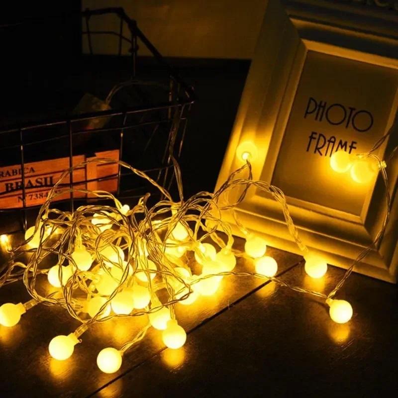 LED String Lights Outdoor Snowflake Chain Lights Garland Lights Bulb Fairy Lights Party Home Wedding Garden Christmas Decor