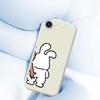 For iPhone 16e Case Pinch Rabbit Butt Pattern Printing Straight Edge TPU Phone Back Cover