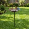 Large Capacity Bird Water Drinker Retro Style Outdoor Bird Bath Metal Bird Feeder  Porch Decoration