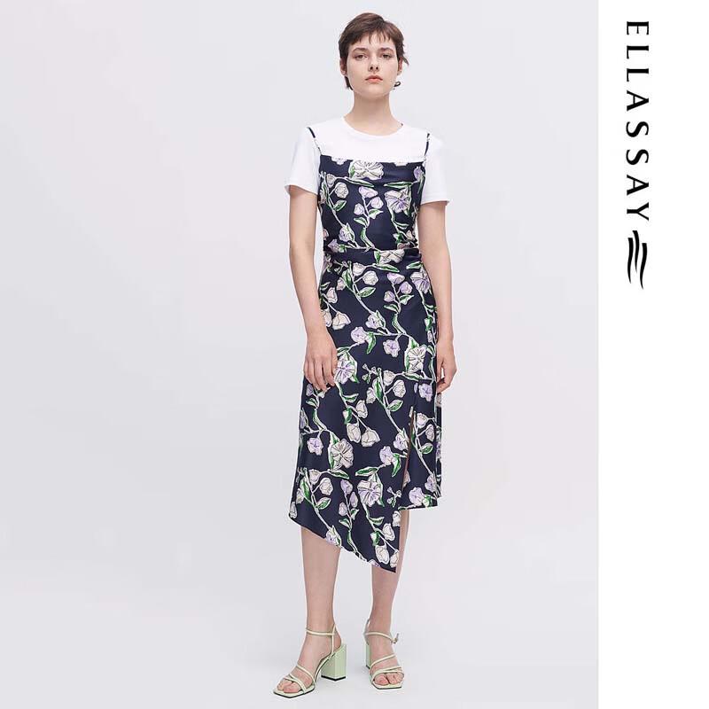 

ELLASSAY Women s Romantic Floral Silk Dress S