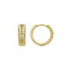 Earrings - LUXENTER - Diadan - 18k Gold - Cubic Zirconia - Huggie Half Hoop