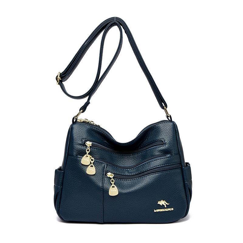 Модная, Универсальная Женская Сумка через Плечо Большой Вместимости синий