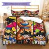 Biancheria da letto con motivo Son Goku, Set piumone Copripiumone Federa Regalo di compleanno per la casa (1 * copripiumino + 2 * federa, senza nucleo)