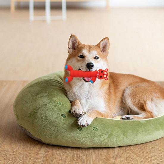 Geräuschspielzeug für Haustiere, Cartoon-Tierform, robustes, bissfestes Latex-Puppenspielzeug, Kauspielzeug mit Molarengeräuschen, Haustierspielzeug für Zuhause und unterwegs, Haustierbedarf