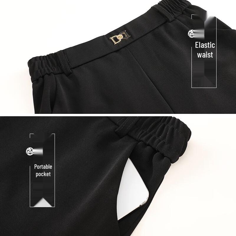 Women's High-Waist Straight-Leg Casual Pants