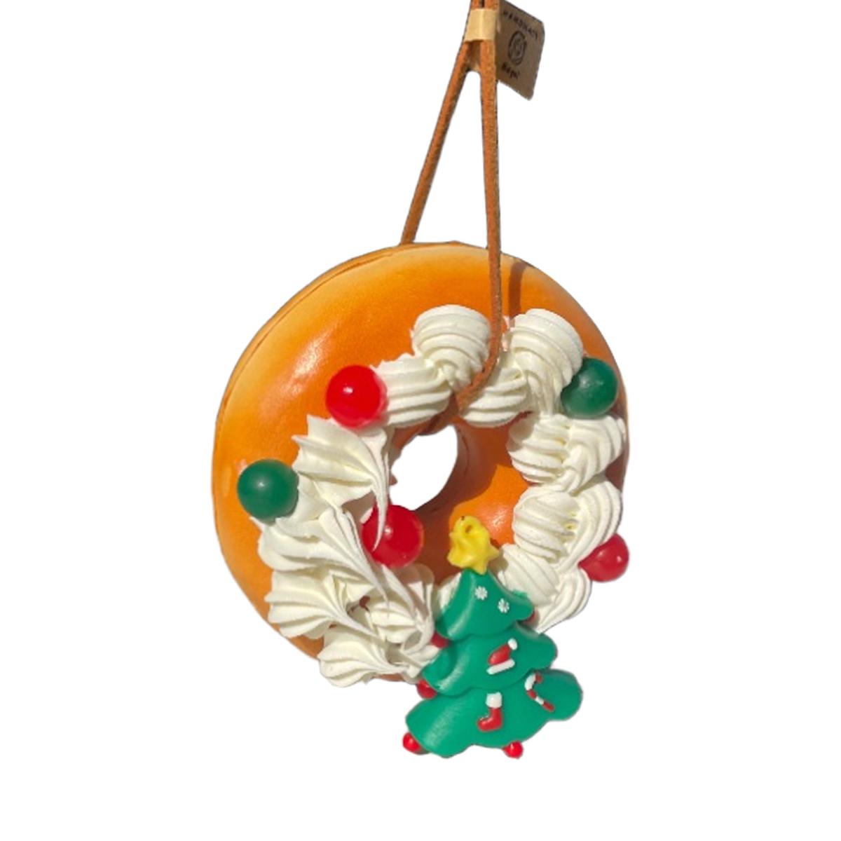 

Christmas simulation donut model holiday decoration prop Christmas tree pendant home party decoration forcing м ята зелений колір