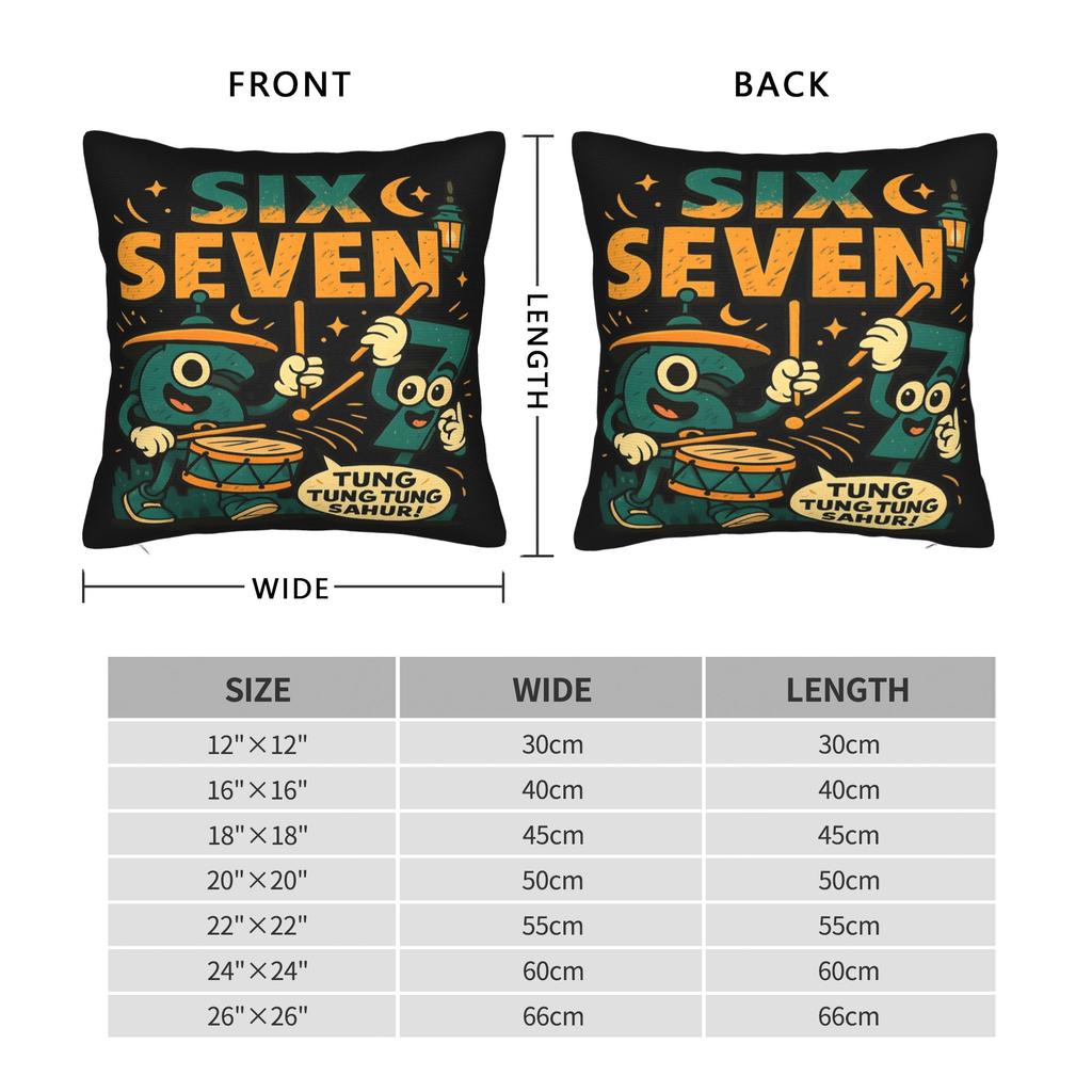 67 Sechs Sieben Italienisches Gehirnfäule Meme Kissenbezüge Lustiger Kissenbezug für Sofa Couch Bett Wohnzimmer Gemütlicher Kissenbezug