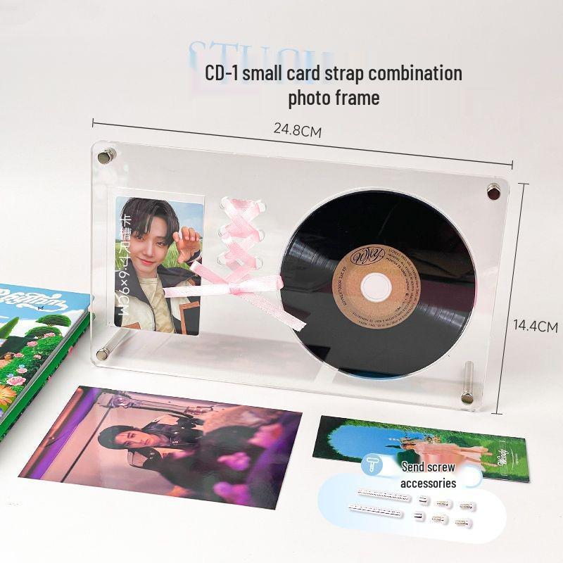 Acrylic 3-inch Photo Frame Display Stand & Album Storage Box