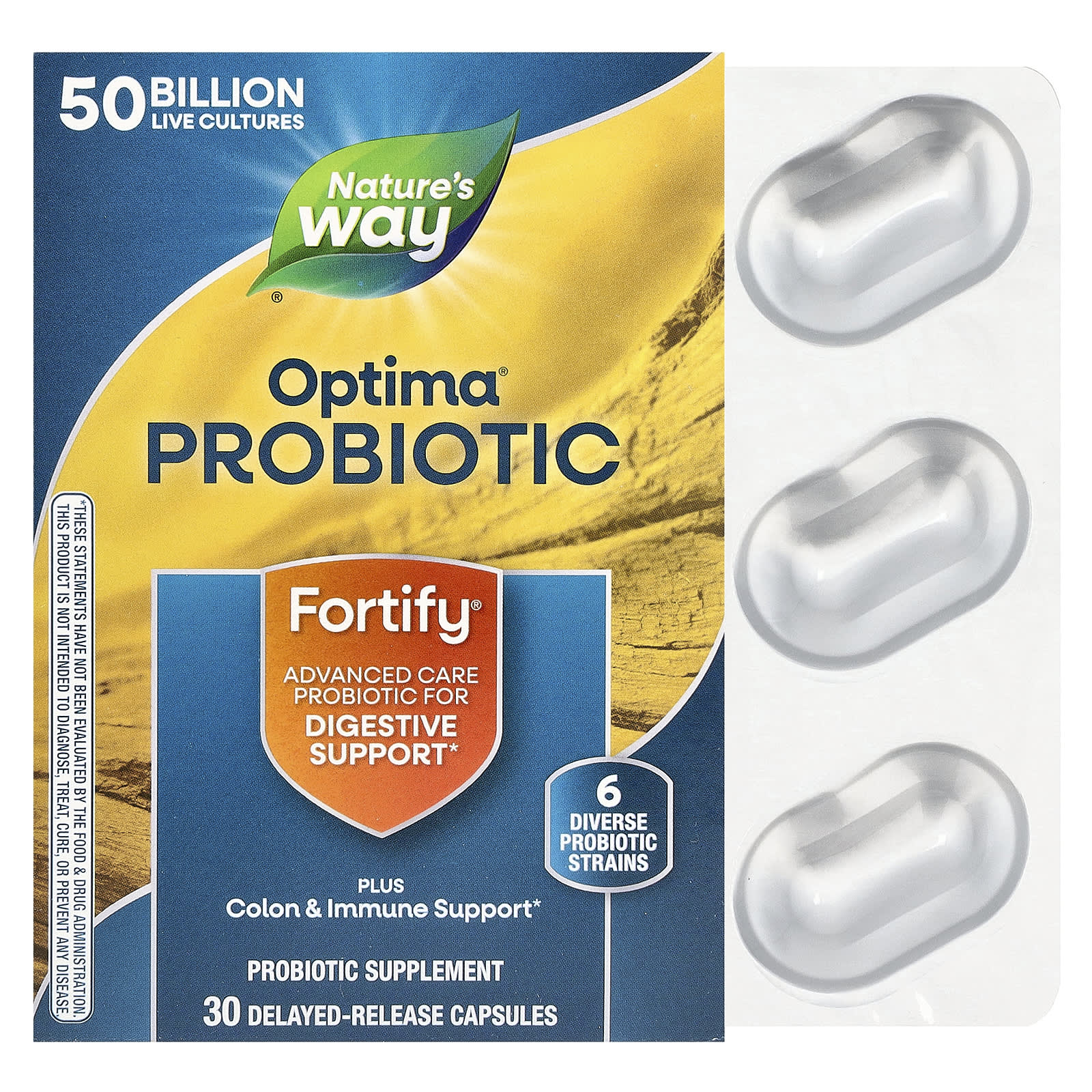 

Nature s Way, Optima® Probiotic, Fortify®, 30 капсул із затримкою вивільнення