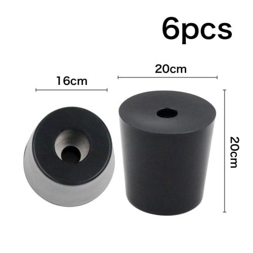 winova Furniture Rubber Bumper Pads, Shockproof, Anti-Slip, with Washers, Black, for Furniture Legs and Floor Protection, Screws Sold Separately, Set