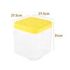 Transparent Square Storage Stool with Flip-Top Lid - Large Capacity Multi-Functional Organizer for Toys and Accessories
