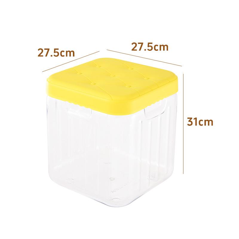 Transparent Square Storage Stool with Flip-Top Lid - Large Capacity Multi-Functional Organizer for Toys and Accessories