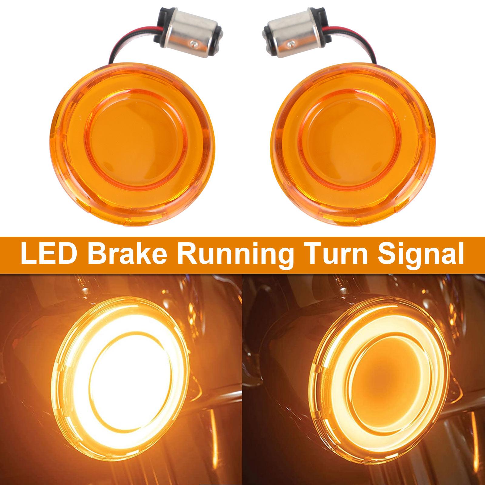 

1157 LED Brake Turn Signal Light For Touring Street Glide Electra Glide Yellow