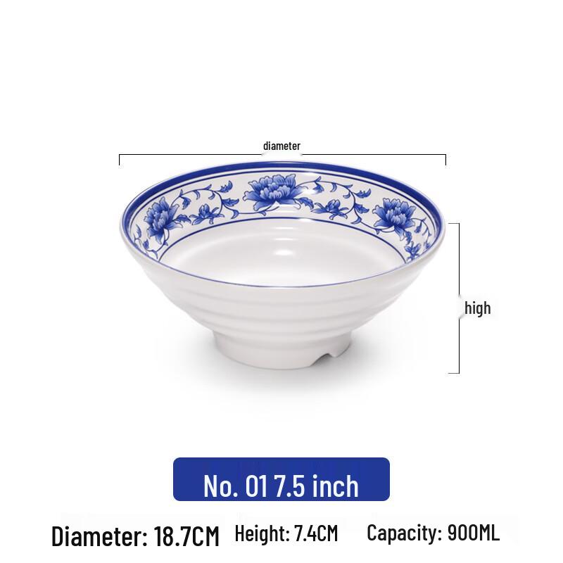 Zhebu Chinese Style Melamine Conical Bowl