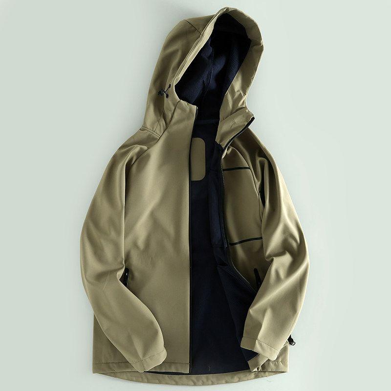 Outdoor Wind! Foreign Trade Men's Clothing Jacket Export More than Single Jacket Spring, Autumn and Winter Hood Top Clothes Outerwear Tide