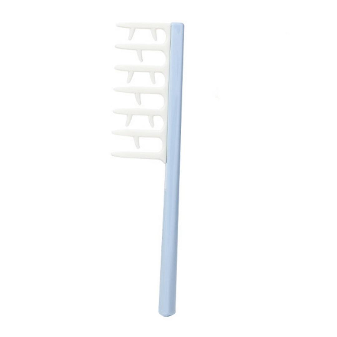 

Гребень для пробора волос в форме рогов, инструмент для укладки растрепанных волос, парикмахерский гребень для густых, кудрявых, волнистых или длинных волос, аксессуары для укладки синий