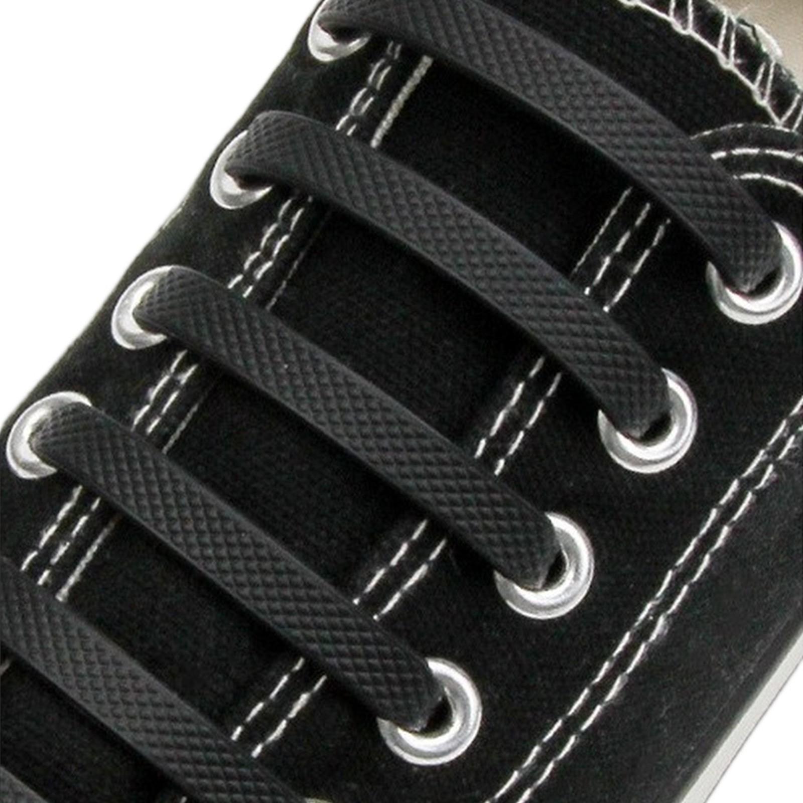 

Взрослые силиконовые шнурки I-образной формы без завязывания, эластичные, креативные One Size чёрный