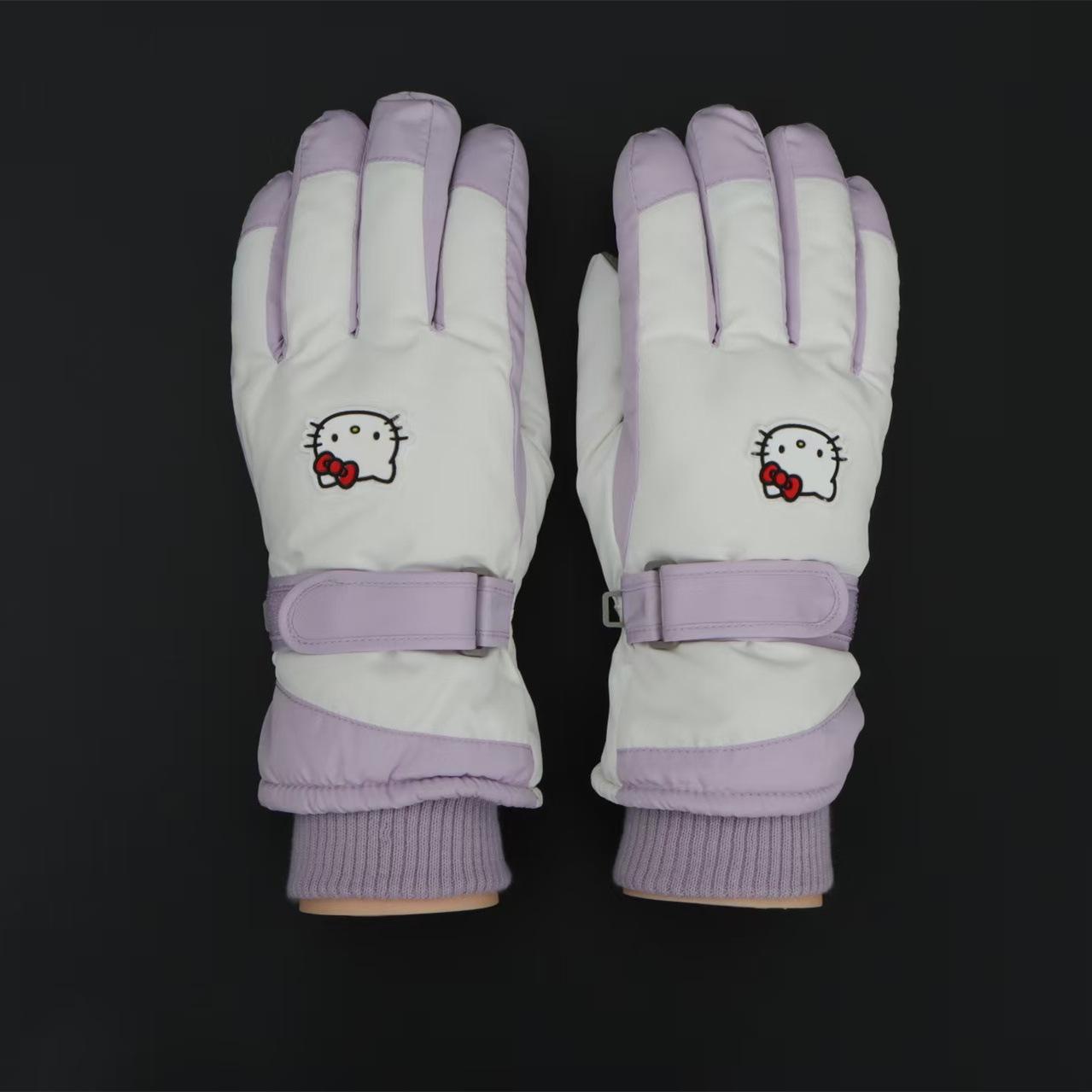 Changbai Mountain Tianchi Fleece-Lined Winter Adventure Gloves for Outdoor Sports One Size