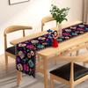 Halloween Table Runners Day of The Dead Party Tablecloth Party Ghost Accessories Floral Skull Ghost Horrible Dining Table Decor