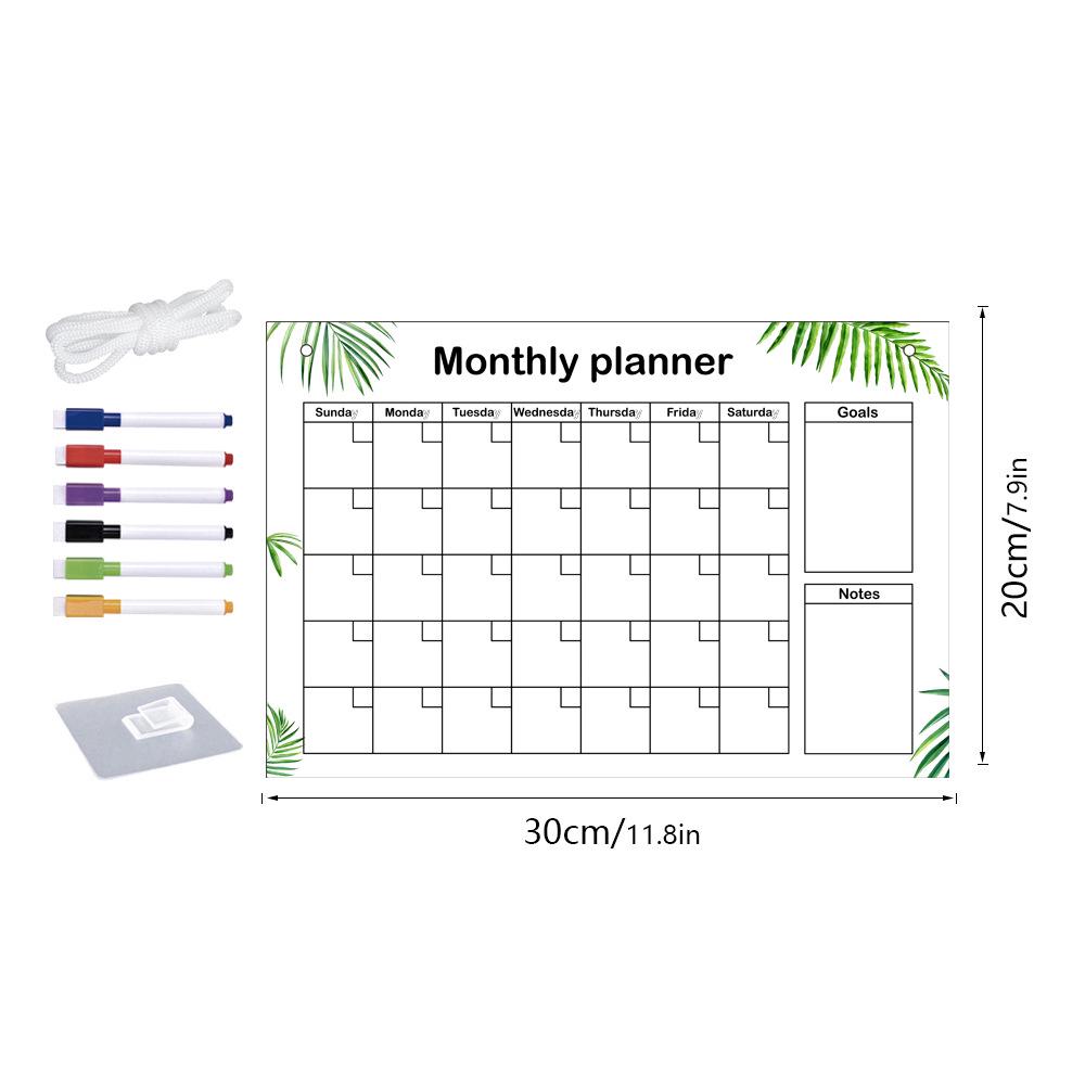 3D Acrylic Erasable Weekly Planner Board