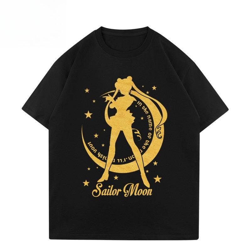 

Pretty Soldier Sailor Moon Water Ice Moon Tshirt Pure cotton top Trendy casual shortsleeved shirt for both Unisex and Women S