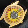 ART DECO VINTAGE HAND-WINDING SWISS MENS REFURBISHED YELLOW DIAL WATCH A701173-5 R205b-a701173