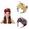 New Simulation Butterfly Big Flower Headband Fashion Vacation Mexican Party Headdress