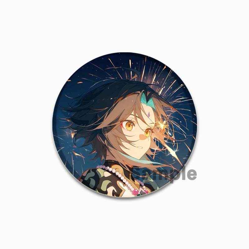 

32/44/58 мм игровая фигурка, брошь, сумка, декор для одежды, коллекция Сяо, значок на воротник, мультяшные булавки для лацканов, ювелирные изделия, подарки 44MM