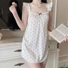 Satin Sleepwear Dress For Women With Deep V Neck And Sleeveless Design For Home And Lounge Use