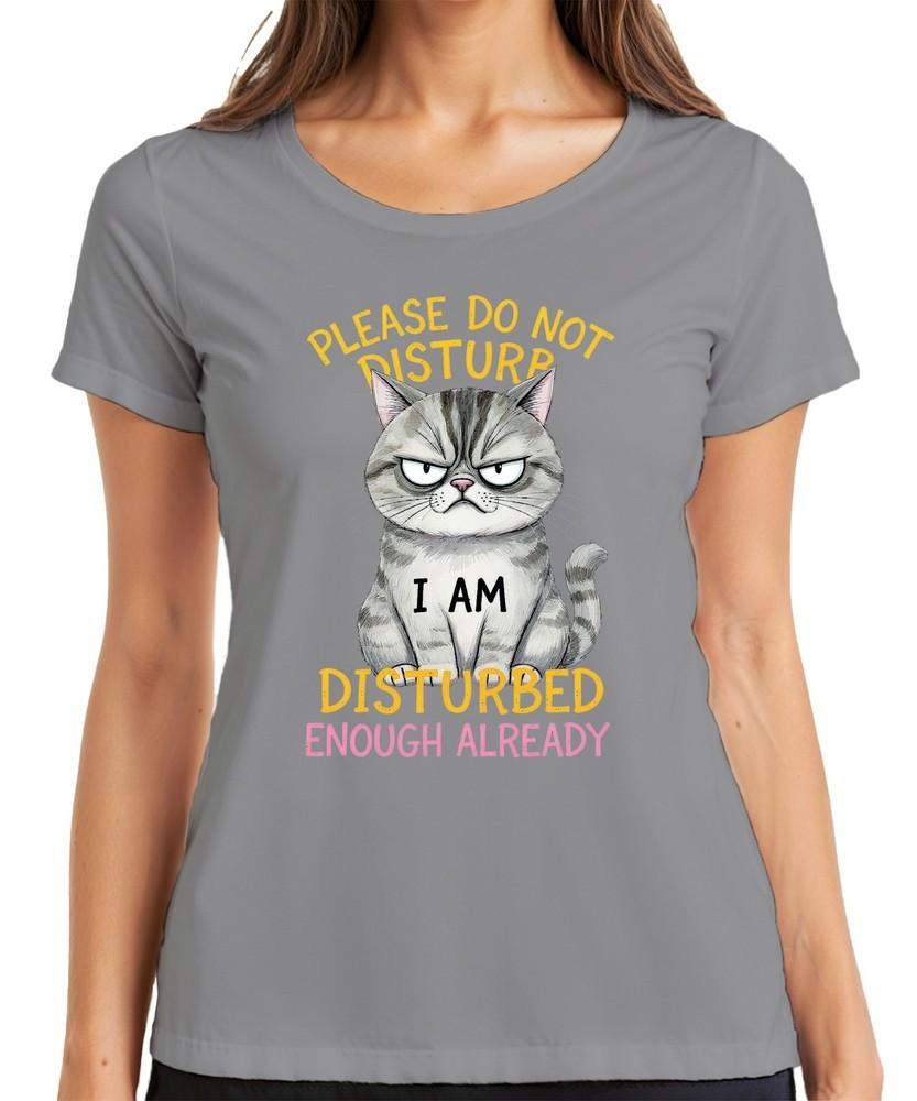 Please Do Not Disturb I Am Disturbed Grumpy Cat Sarcastic Gift Unisexs TShirt