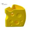 Novelty Gifts for Coworkers Cheese Shape Storage Box, Cute Yellow Plastic Organizer, 3D Printing Decorative Key Holder Entryway Creative Ornament Home