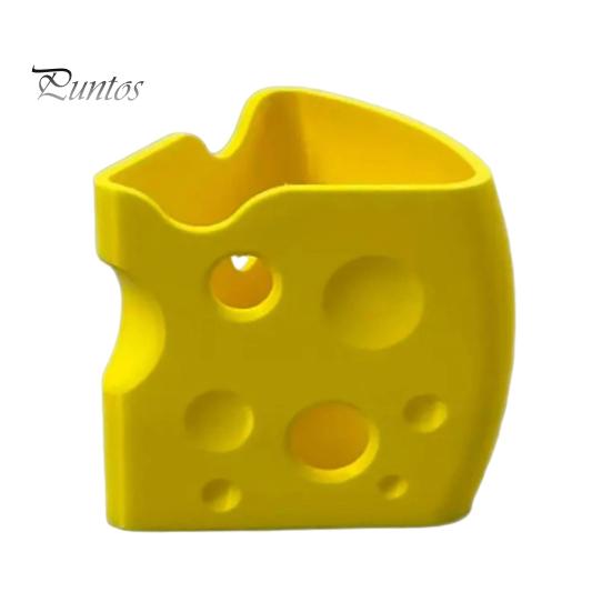 Novelty Gifts for Coworkers Cheese Shape Storage Box, Cute Yellow Plastic Organizer, 3D Printing Decorative Key Holder Entryway Creative Ornament Home
