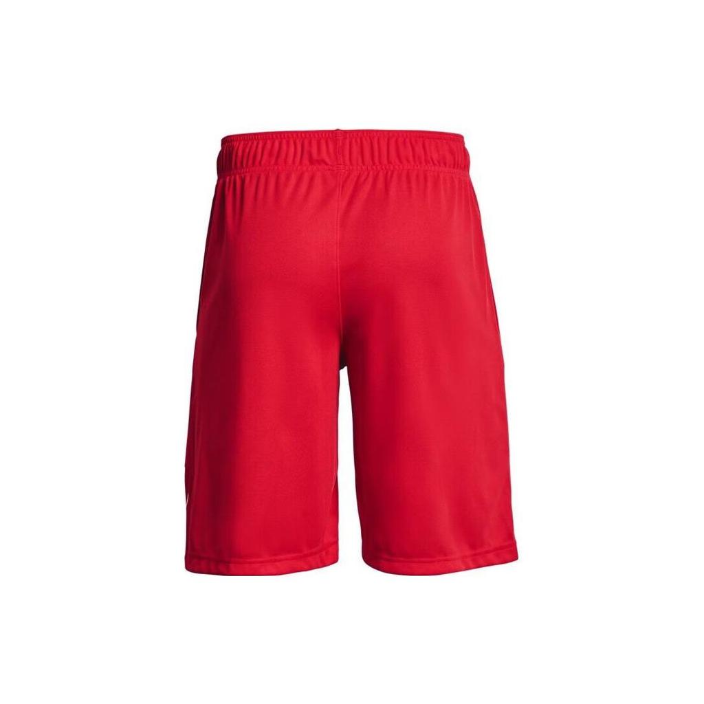 Under Armour Baseline Speed Logo Print Elastic Waist Basketball Loose Fit Shorts Men Shorts Red 1361905-600