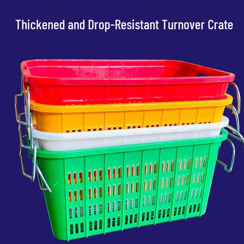 Heavy-Duty Stackable Plastic Storage Baskets