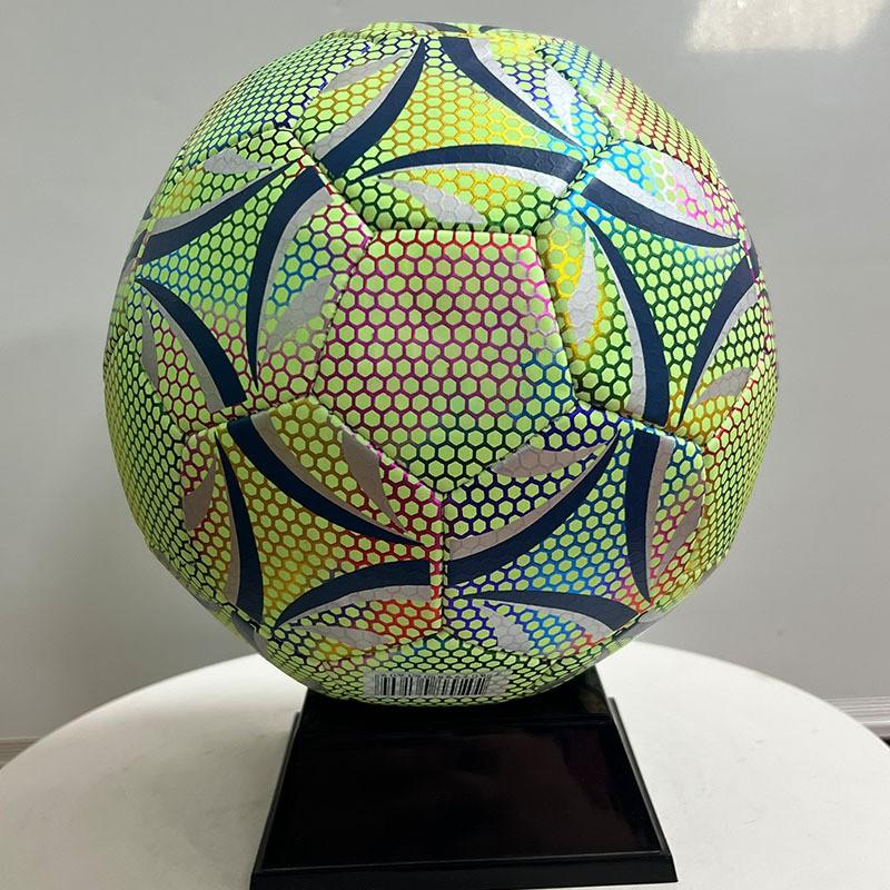 Glow-in-the-Dark Soccer Ball Kids Youth Training PU Machine-Stitched Size 4 5 Fluorescent Football Glow-in-the-Dark Soccer Ball
