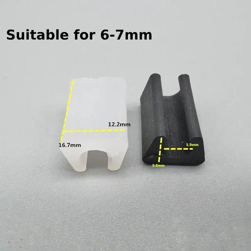 

10 шт. U-образные напольные накладки на ножки мебели, пластиковые прямоугольные нескользящие накладки на ножки стульев, защитные накладки на пол, накладки на ножки стульев White