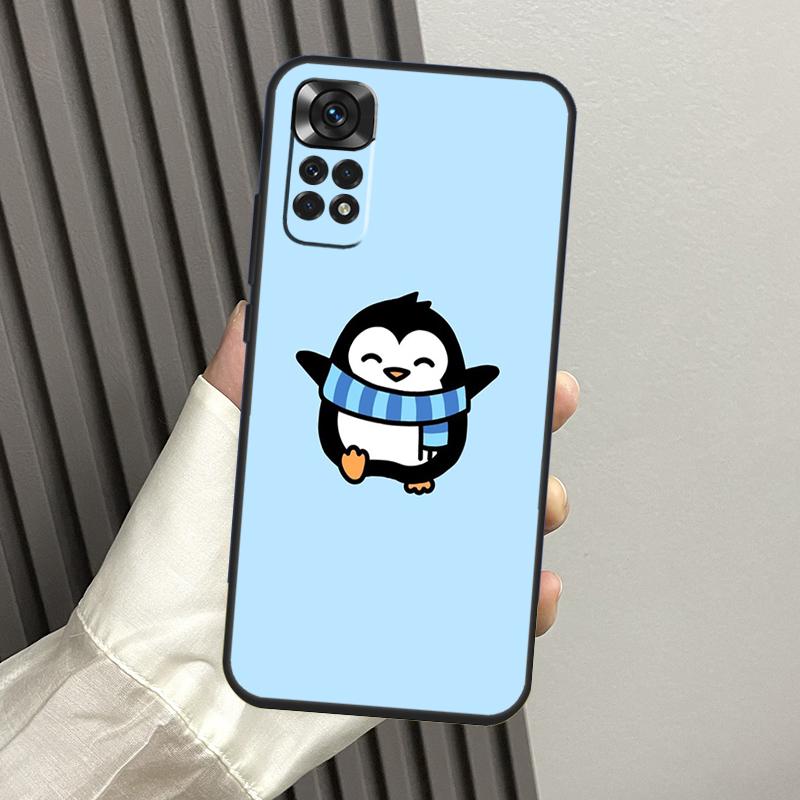 Cute Cartoon Penguin Case For Xiaomi Redmi Note 14 Pro 13 12 11 10 15 Pro Plus Redmi 14C 13C 15C 10C 12C 15 Funda