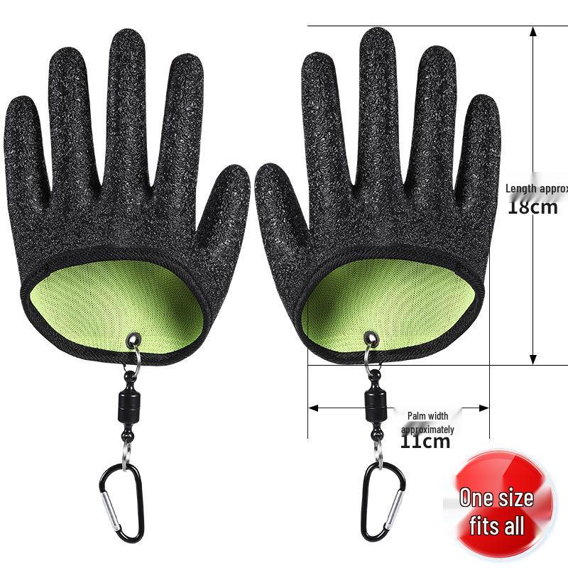 Non-slip Anti-puncture Fishing Gloves with Magnetic Buckle