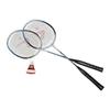 1 Pair Blue Badminton Racket Set Aluminum Alloy Comfortable Hand Grip Non Slip Badminton Racquet Kit