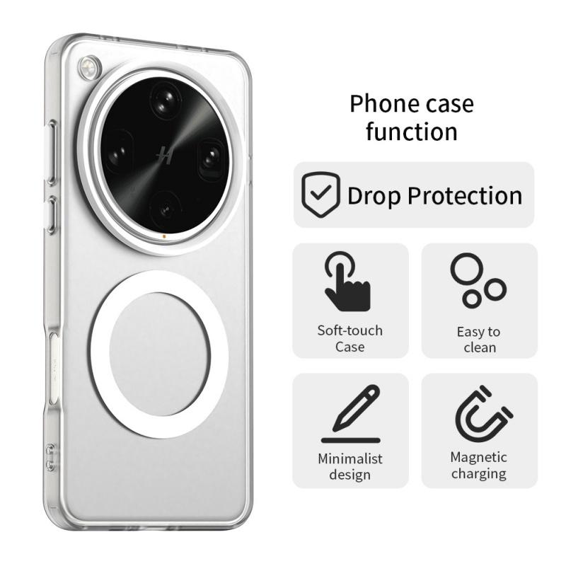 Pro pouzdro kryt OPPO Find X8 Ultra OPPO Find X8 Ultra Capas Nárazuvzdorný Průhledný Bezdrátové nabíjení Magnetický Matný Průhledný Fundas