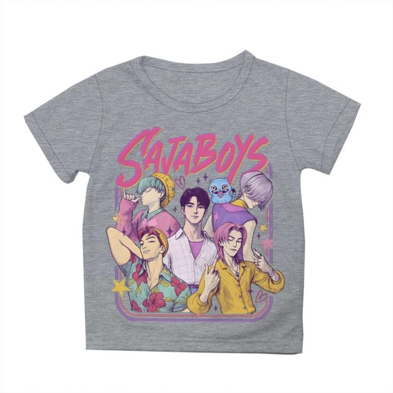 Cute Cartoon Graphic T-shirts Boys Girls Short Sleeve T-shirt Tops Anime Kpop T Shirt Gifts Children's Clothing