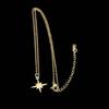 Stainless Steel Eight-Pointed Star Necklace - Elegant European & American Style Women's Jewelry