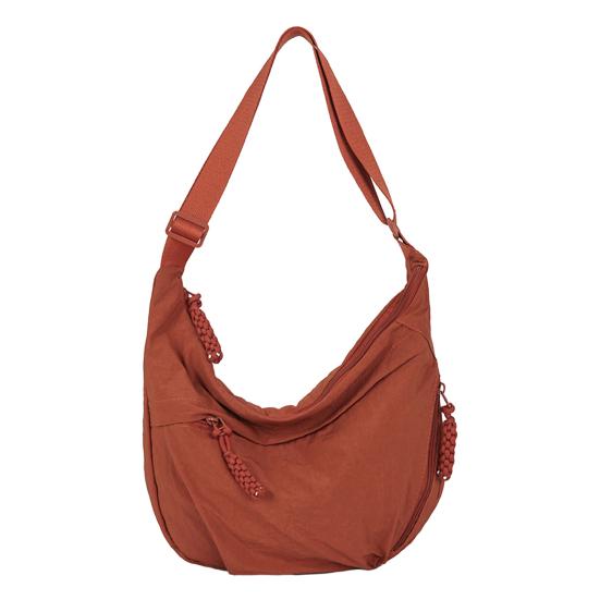 Uformell Hobo-veske Dumpling-veske med justerbar skulderreim Sammenleggbar skulderveske med flere lommer Stor kapasitet Crossbody-veske for daglig bruk Reise Arbeid