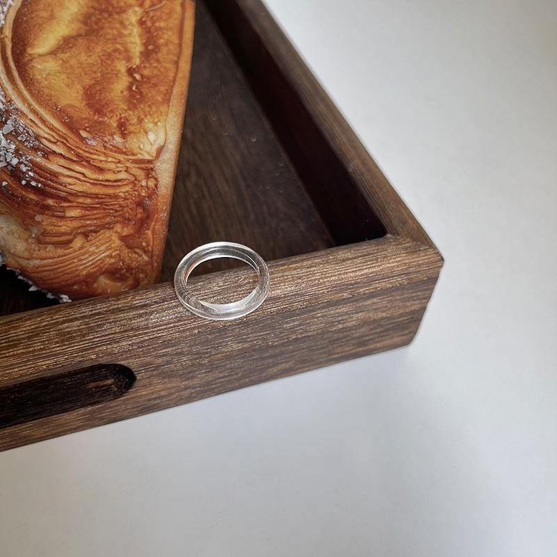 Sada prstenů z pryskyřice a acetátu v mixu barev, kulatý a čtvercový, pro ženy