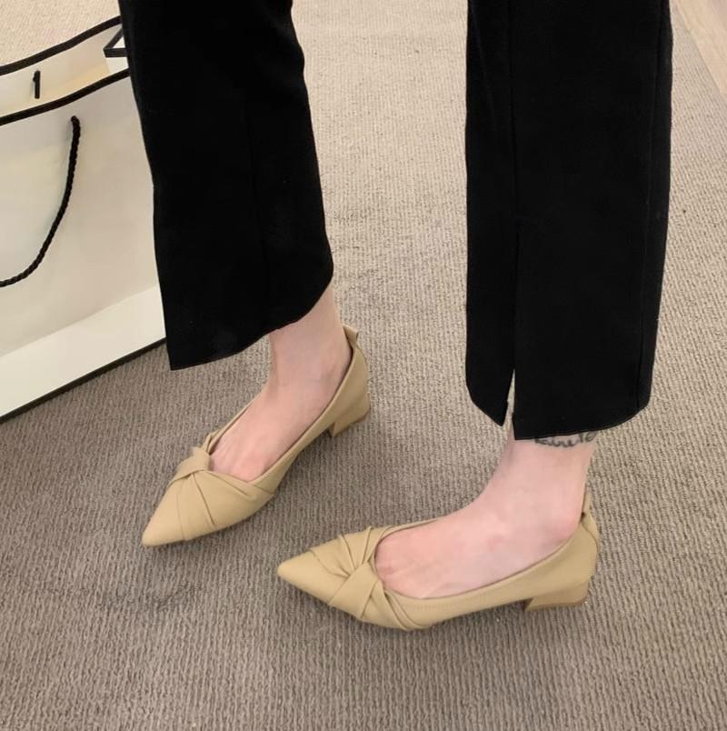 Casual versatile mid-heel slip-up shoes Summer sweet single shoes Women's outer wear non-slip comfortable shoes