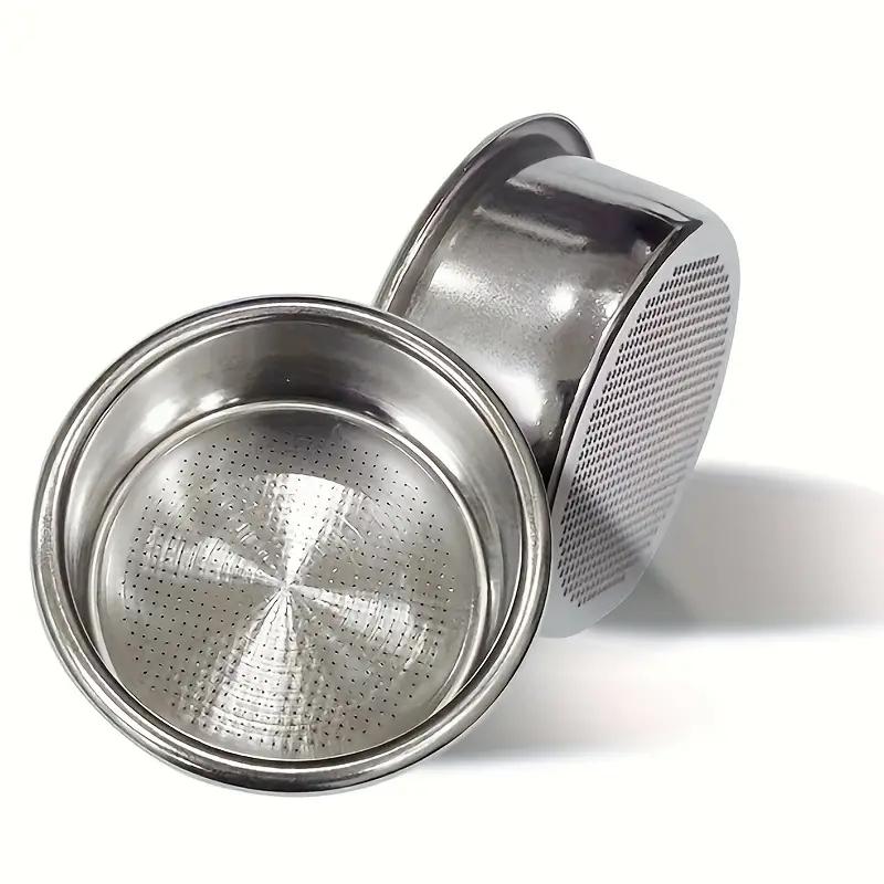 1 Pezzo 54mm Cestello Filtro Caffè di Precisione in Acciaio Inossidabile Doppia Tazza Portafiltro Senza Pressione per Macchine Espresso