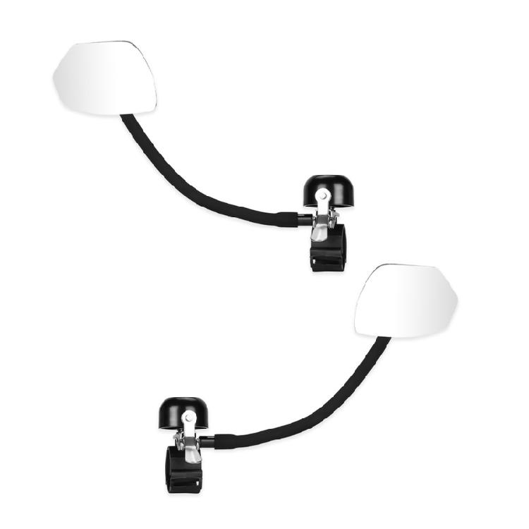 Universal Cycling Mirror Bells Compacts Bicycles Rearviews Safety Device With Bells Ergonomic Bike Handlebars Part